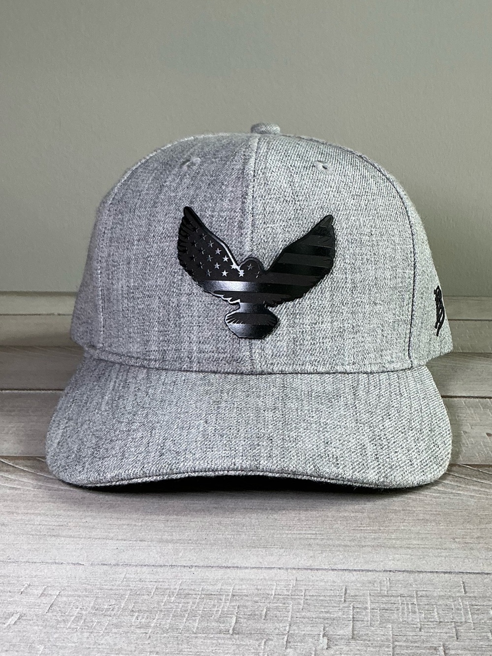 Branded Bills Light Grey Freedom Eagle Midnight Essential Flat Snapback OSFM